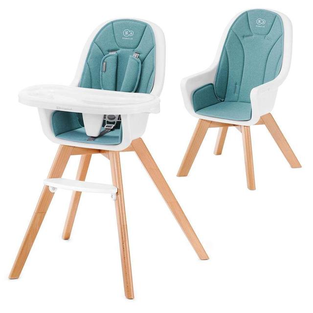 kinderkraft high chair 2in1 tixi turquoise - SW1hZ2U6ODIxNzA=