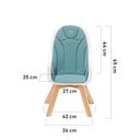 kinderkraft high chair 2in1 tixi turquoise - SW1hZ2U6ODIxNzM=