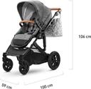 kinderkraft stroller prime 2020 with car seat and accessoriess 3in1 grey mommy bag - SW1hZ2U6ODE4Mzg=