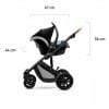 kinderkraft stroller prime 2020 with car seat and accessoriess 3in1 black mommy bag - SW1hZ2U6ODE4NDQ=