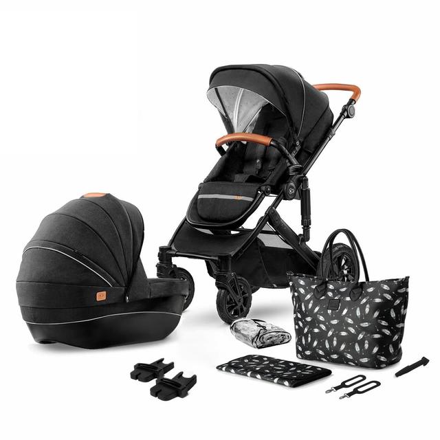 عربة أطفال قابلة للطي Kinderkraft PRIME with accessoriess 2in1 black + mommy bag - SW1hZ2U6ODE4NjA=