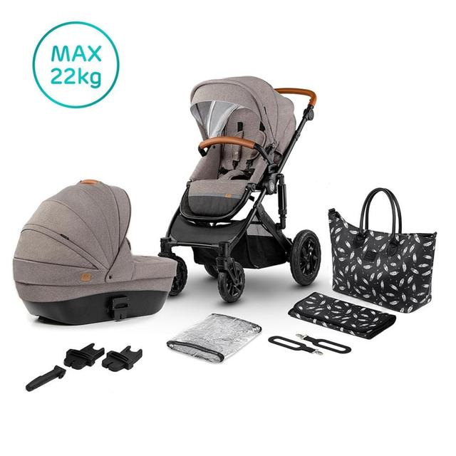 kinderkraft stroller prime 2020 with accessoriess 2in1 beige mommy bag - SW1hZ2U6ODE4NjI=