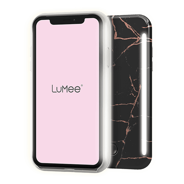 lumee duo case for iphone 11 pro metallic marble black rose gold - SW1hZ2U6NTczMzI=