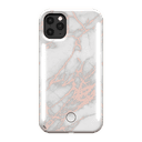 كفر موبايل مع إضاءة أمامية وخلفية Lumee - Duo Case for iPhone 11 Pro - رخامي أبيض ذهبي / وردي - SW1hZ2U6NTczMzQ=