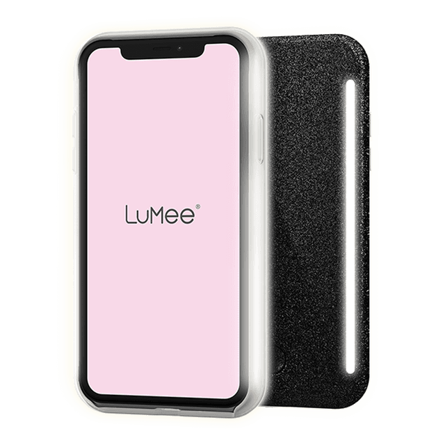 كفر موبايل مع إضاءة أمامية وخلفية Lumee - Duo Case for iPhone 11 Pro Max - أسود لامع - SW1hZ2U6NTczNTY=