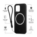 lumee halo selfie case for apple iphone 12 12 pro studio like front back light w variable dimmer micropel antibacterial protection wireless pass through charging matte black - SW1hZ2U6NzEzNDk=