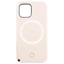 lumee halo selfie case for apple iphone 12 12 pro studio like front back light w variable dimmer micropel antibacterial protection wireless pass through charging millenial pink - SW1hZ2U6NzE0MDQ=