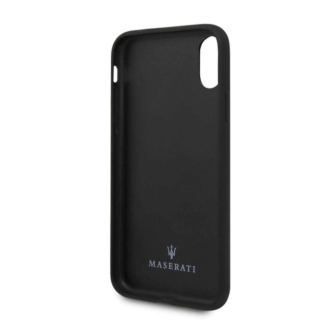 maserati granlusso genuine leather hard case for iphone x dark gray - SW1hZ2U6NDM1NTQ=