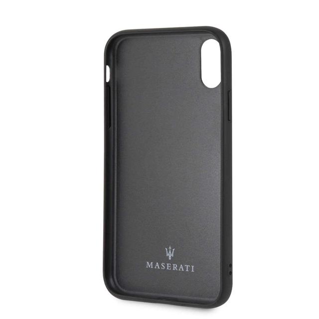 maserati granlusso genuine leather hard case for iphone xr dark gray - SW1hZ2U6NDM1MzQ=