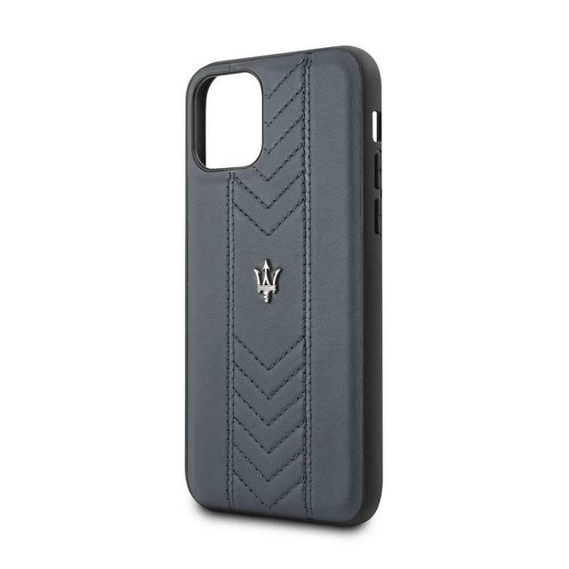 maserati genuine leather quilted pattern hard case for iphone 11 navy - SW1hZ2U6NDM1MTg=