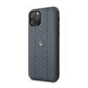maserati genuine leather quilted pattern hard case for iphone 11 pro navy - SW1hZ2U6NDM1MDc=