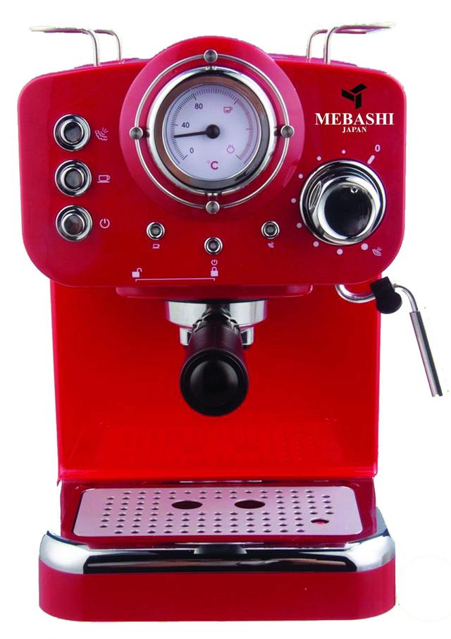 ماكينة قهوة اسبريسو MEBASHI - ESPRESSO COFFEE MACHINE-ME-ECM2009 - أحمر - SW1hZ2U6NzE2MzA=