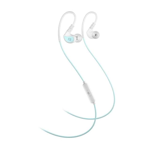 MEE Audio in-Ear Sports Headphones with Microphone and Remote- Mint and White_x000D_ - SW1hZ2U6NDgzMjM=