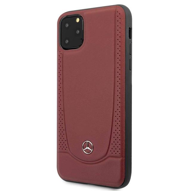 Mercedes-Benz mercedes benz leather hard case perforation for iphone 11 pro max red - SW1hZ2U6NDM4MzQ=