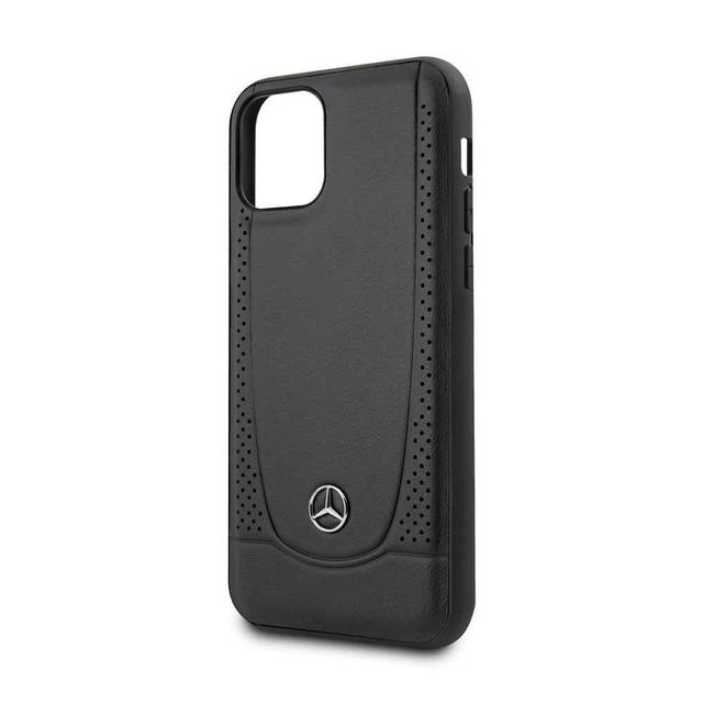 Mercedes-Benz mercedes benz perforation leather hard case for iphone 11 black - SW1hZ2U6NTA5NjY=