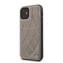 Mercedes-Benz mercedes benz quilted perforated genuine leather hard case for iphone 11 brown - SW1hZ2U6NTE0MjQ=