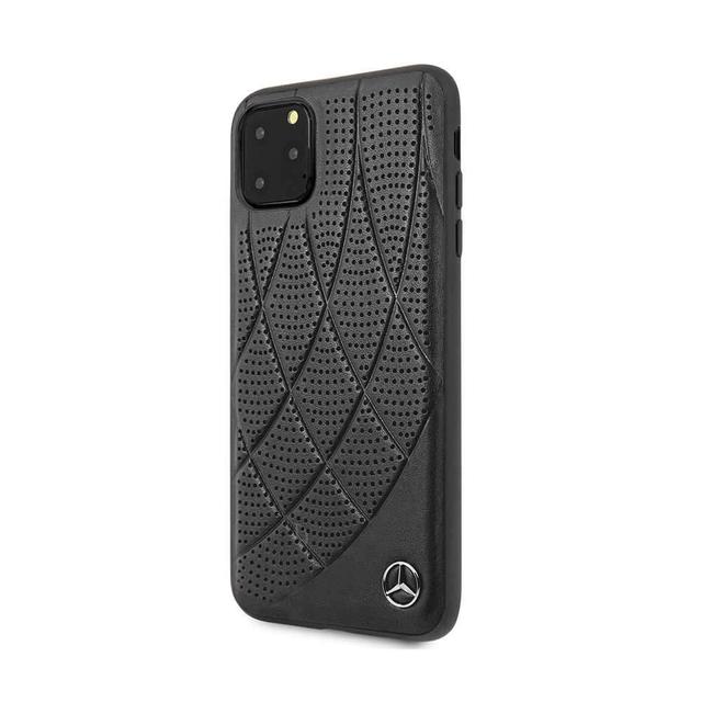 Mercedes-Benz mercedes benz hard case quilted perforated genuine leather for iphone 11 pro max black - SW1hZ2U6NTE5NzE=