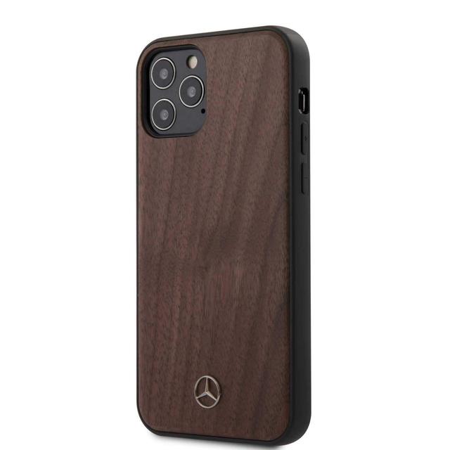 كفر Mercedes-Benz Wood Case for iPhone 12 Mini (5.4") - Walnut Brown - SW1hZ2U6Nzc4NTA=