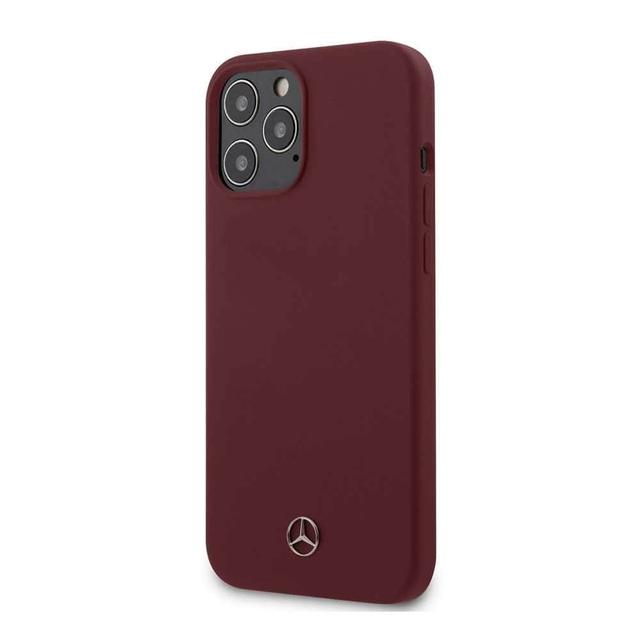 Mercedes-Benz mercedes benz liquid silicone case with microfiber lining for iphone 12 12 pro 6 1 classic red - SW1hZ2U6NzgwNzE=