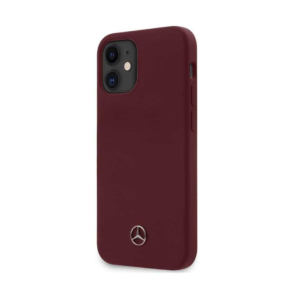 كفر Mercedes-Benz Liquid Silicone Case with Microfiber Lining for iPhone 12 Mini (5.4") - Classic Red - cG9zdDo3ODA3NQ==