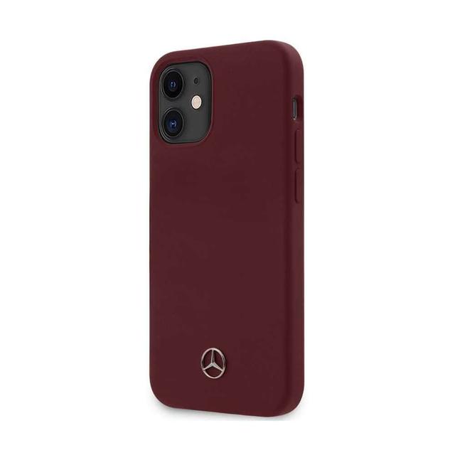 كفر Mercedes-Benz Liquid Silicone Case with Microfiber Lining for iPhone 12 Mini (5.4") - Classic Red - SW1hZ2U6NzgwNzU=