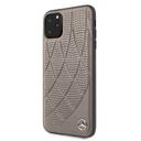 Mercedes-Benz mercedes hard case quilted perforated genuine leather iphone 11 pro max brown - SW1hZ2U6NDM4NDM=