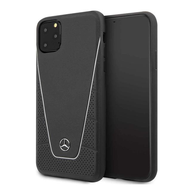 Mercedes-Benz mercedes quilted smooth leather for iphone 11 pro max black - SW1hZ2U6NDM4Mzg=