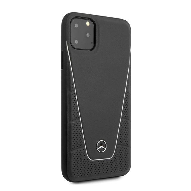 Mercedes-Benz mercedes quilted smooth leather for iphone 11 pro max black - SW1hZ2U6NDM4NDA=
