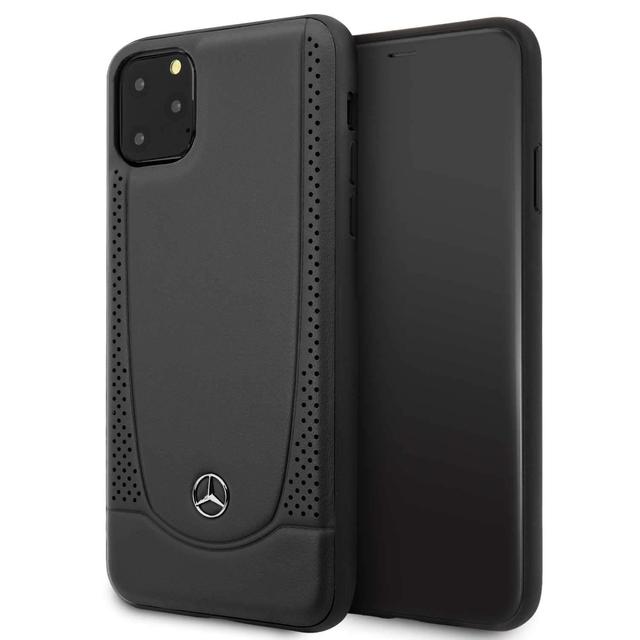 Mercedes-Benz mercedes leather hard case perforation iphone 11 pro max black - SW1hZ2U6NDM4MjM=