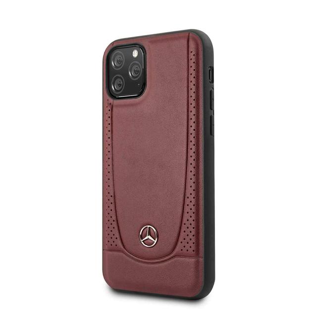 Mercedes-Benz mercedes benz perforation leather hard case for iphone 11 pro red - SW1hZ2U6NDM3OTc=