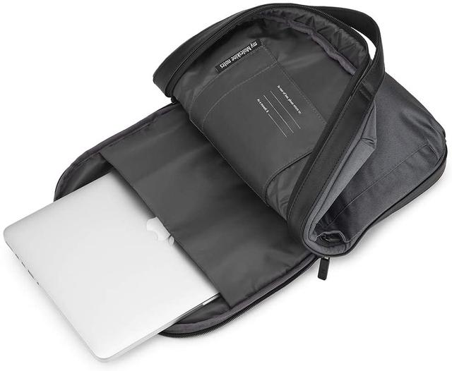 moleskine backpack laptop bag vertical bag pc 15 inches and tablet backpack with waterproof material water resistant compatible with computer and tablet up to 15 grey - SW1hZ2U6NTc1NDI=
