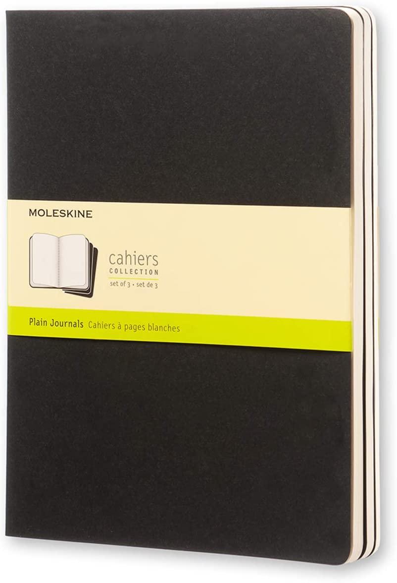 3 دفاتر ملاحظة غير مسطرة Moleskine - Set 3 Notebooks - 120 صفحة / أسود