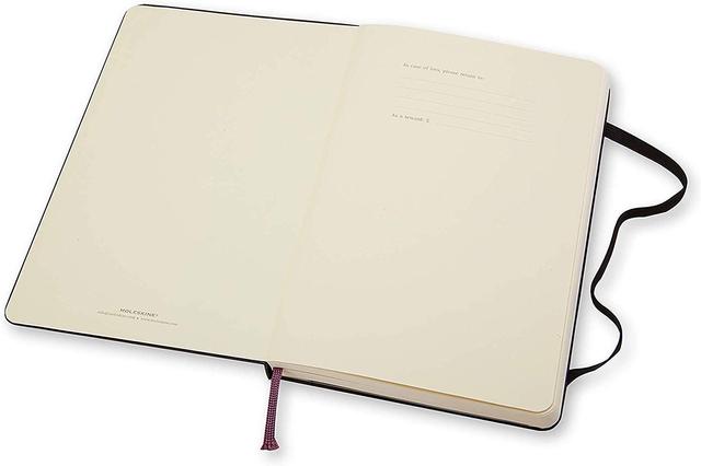 دفتر ملاحظات غير مسطر Moleskine - Classic Plain Paper Notebook - Hard Cover- A5 - 240 صفحة / أسود - SW1hZ2U6NTc0NzQ=