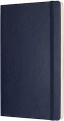 moleskine classic plain paper notebook soft cover and elastic closure journal color sapphire blue size large 13 x 21 a5 192 pages - SW1hZ2U6NTc0ODk=