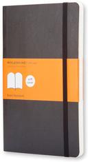 moleskine classic ruled paper notebook soft cover and elastic closure journal color black size large 13 x 21 a5 192 pages - SW1hZ2U6NTc1MDk=