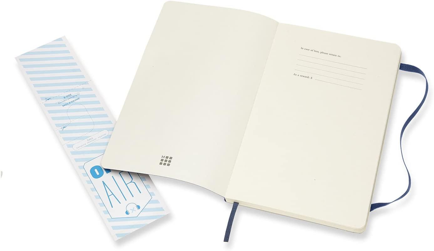 دفتر ملاحظات مسطر Moleskine - Classic Ruled Paper Notebook - A5 - 192 صفحة / أزرق ياقوتي
