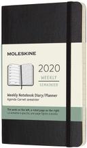 moleskine 12 months agenda weekly 2020 soft cover and elastic closure black color pocket 9 x 14 cm 144 pages - SW1hZ2U6NTc1MzI=