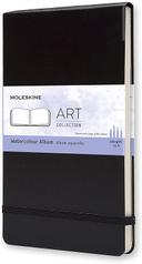 moleskine art collection watercolor album notebook for drawing hard cover paper suitable for watercolour pencils and paints colour black large size 13 x 21 cm 72 pages - SW1hZ2U6NTc0MzY=