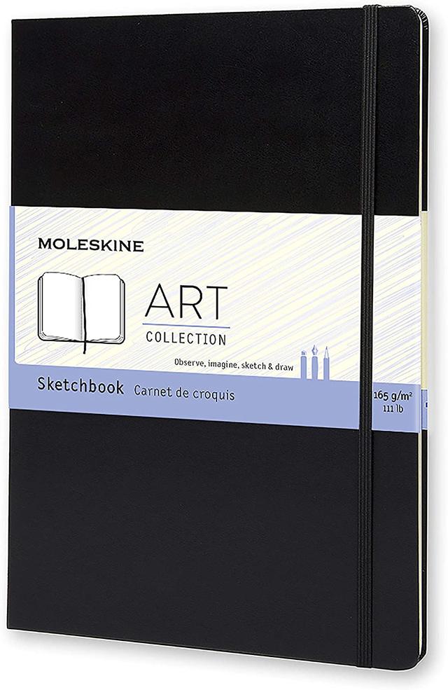 moleskine art collection watercolor notebook drawing book with hard cover and elastic closure paper suitable for watercolors and watercolor pencils black color size large 13 x 21 cm 72 pages - SW1hZ2U6NTc1MzY=
