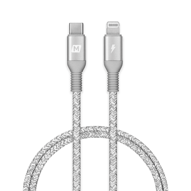 momax elite link type c to lightning cable triple braided 1 2m silver - SW1hZ2U6NTQ0MDY=