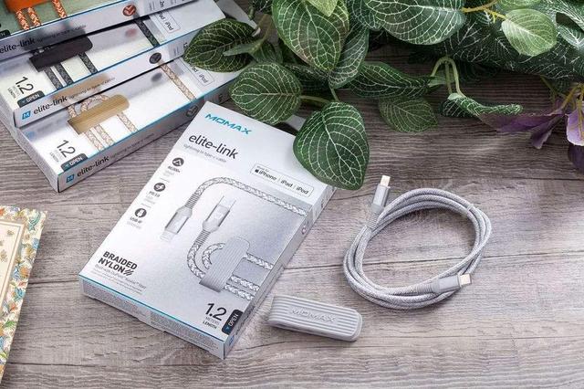 momax elite link type c to lightning cable triple braided 1 2m silver - SW1hZ2U6NTQ0MDc=