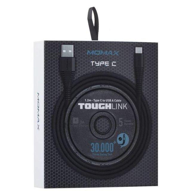 momax tough link usb a to type c fabric cable 1 2m black - SW1hZ2U6NTQ0ODk=