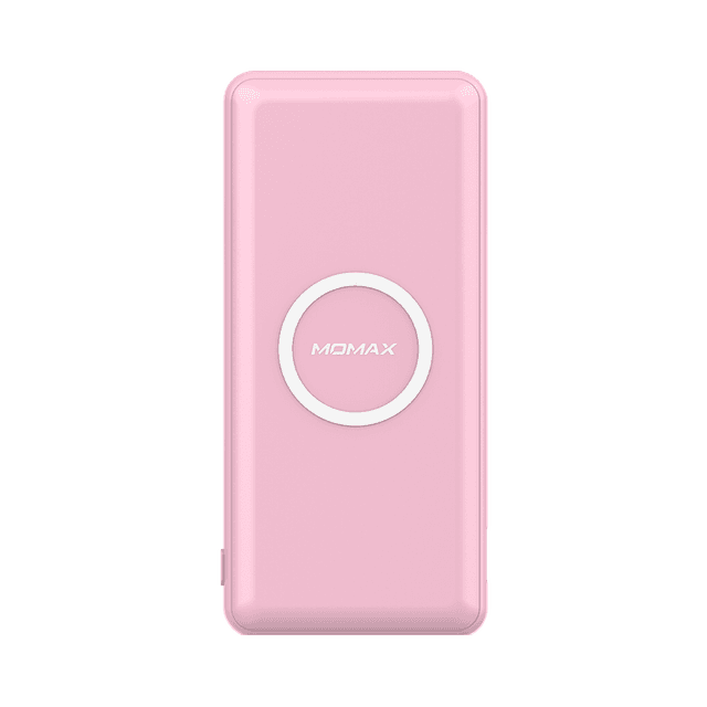momax q power minimal 10w fast wireless charging external battery pack 10000mah pink - SW1hZ2U6NTQyNDg=