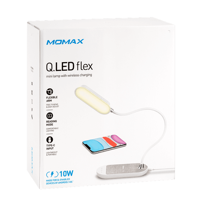 momax q led flex 10w wireless charging lamp white - SW1hZ2U6NTQxOTU=
