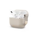 moshi pebbo airpods pro case shock absorb stylish airpods pro cover w detachable wrist strap included lintguard protection wireless charging compatible w led indicator savana beige - SW1hZ2U6NjE0MzU=