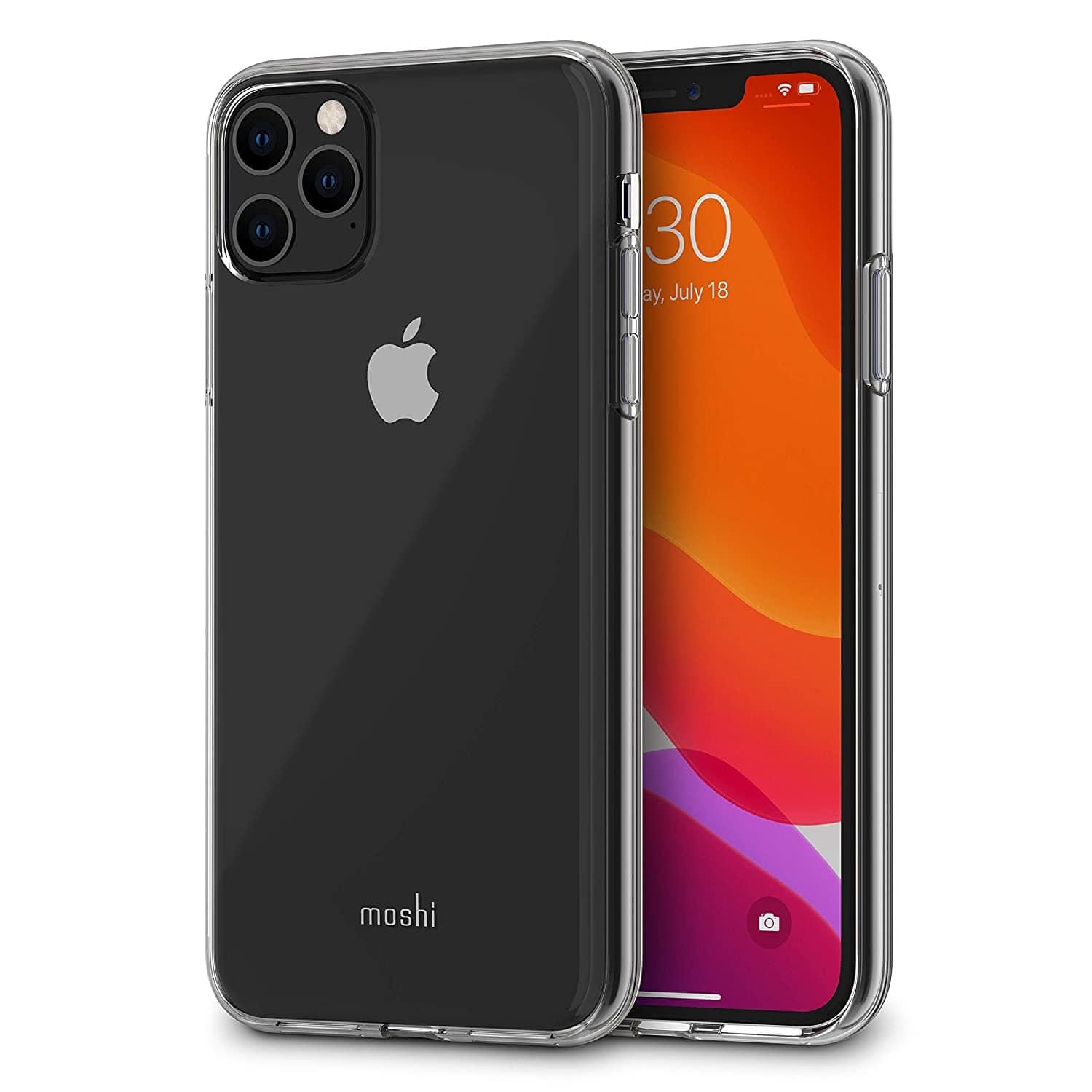 كفر ايفون - أسود Moshi - iPhone 11 Pro Max Case (Vitros Crystal Clear)