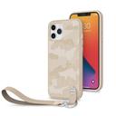 moshi altra apple iphone 12 pro max case antimicrobial slim shell cover drop protection detachable wrist strap w snapto system wireless pass through charging compatible beige - SW1hZ2U6NzE1NDQ=