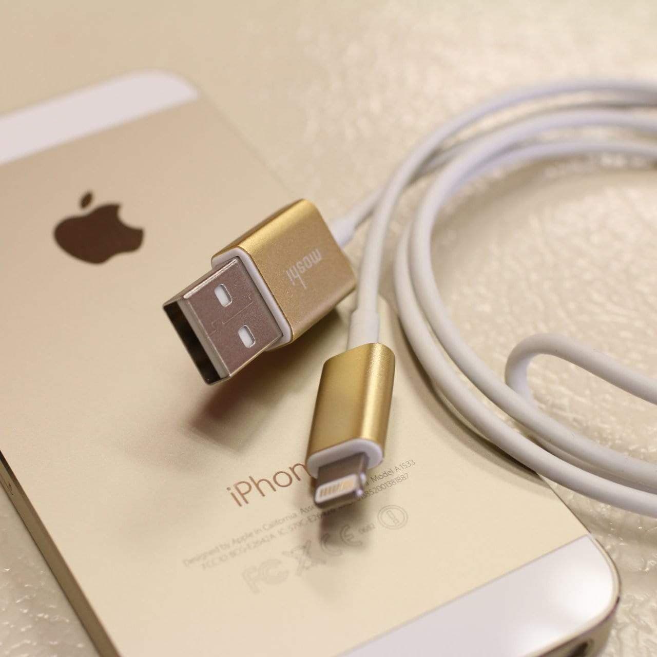 moshi usb cable 1m with lightning connector bronze gold
