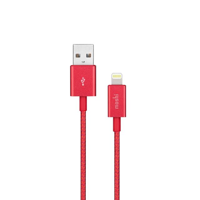 moshi integra usb a charge sync cable with lightning connector crimson red - SW1hZ2U6MzMwNzA=