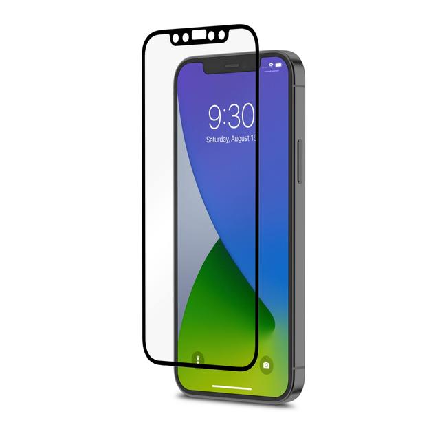 moshi ivisor anti glare apple iphone 12 12 pro screen protector edge to edge screen protection 2x stronger than glass anti scratches anti shatter easy install matte w black frame - SW1hZ2U6NzEzODE=
